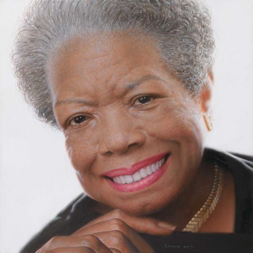 Maya Angelou, Rossin Fine Art, portrait artist, Portrait Commissions, official, presidential, painting, portfolio, fine art, museum-quality portraits, Smithsonian National Portrait Gallery, bronze sculpture, group portrait, family portrait, Commanders in Chief painting