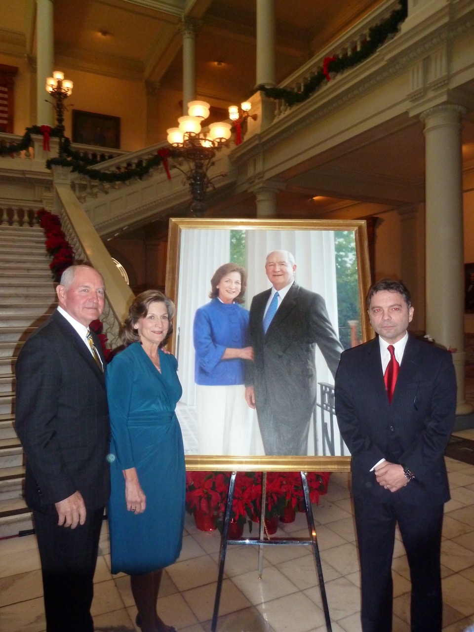 Georgia Governor Sonny Perdue, Rossin Fine Art, portrait artist, Portrait Commissions, official, presidential, painting, portfolio, fine art, museum-quality portraits, Smithsonian National Portrait Gallery, bronze sculpture, group portrait, family portrait, Commanders in Chief painting