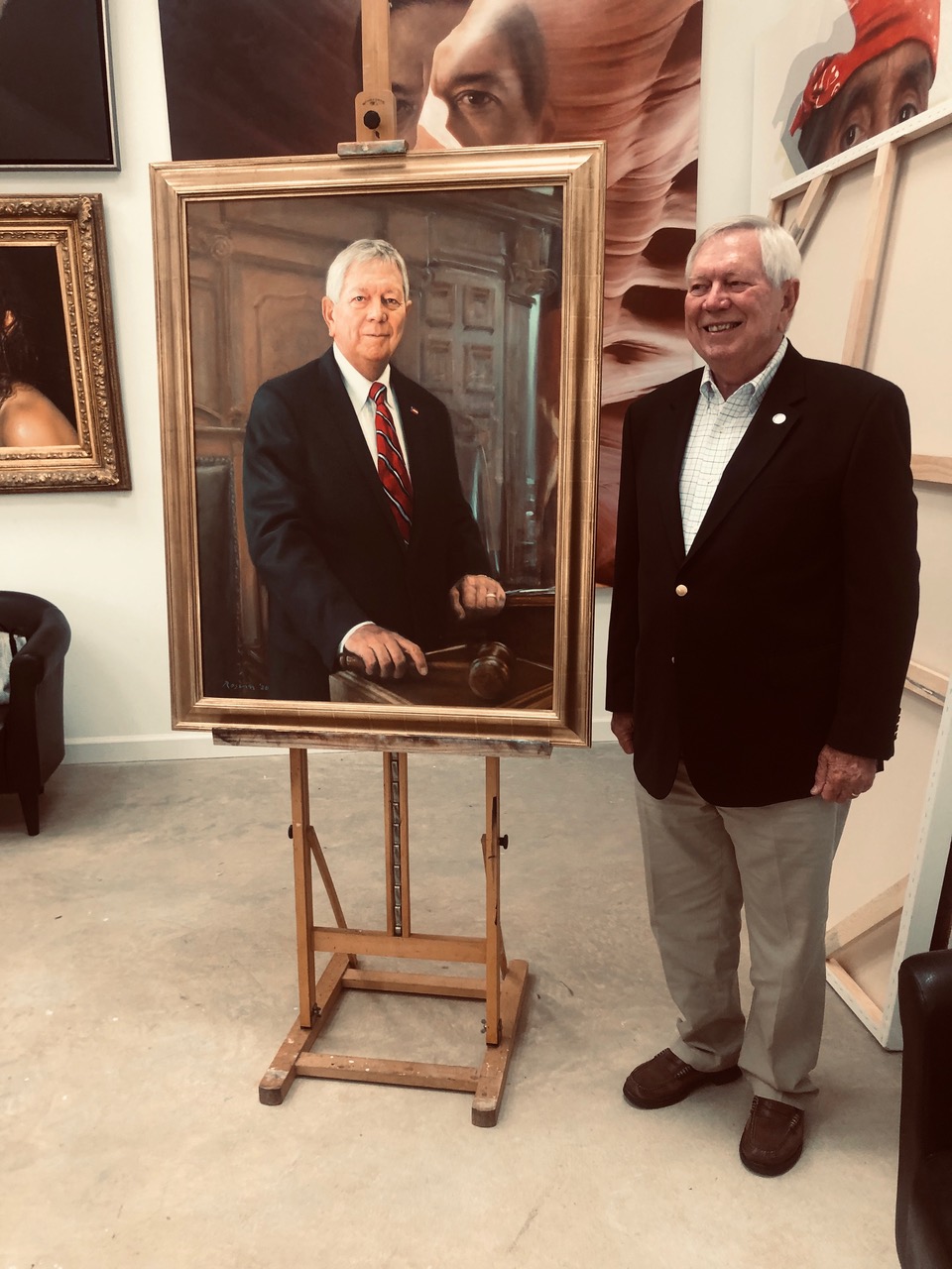 Ross Rossin Portrait Artist in Atlanta's Oil Painting of Terry Coleman - Portraiture, USA
