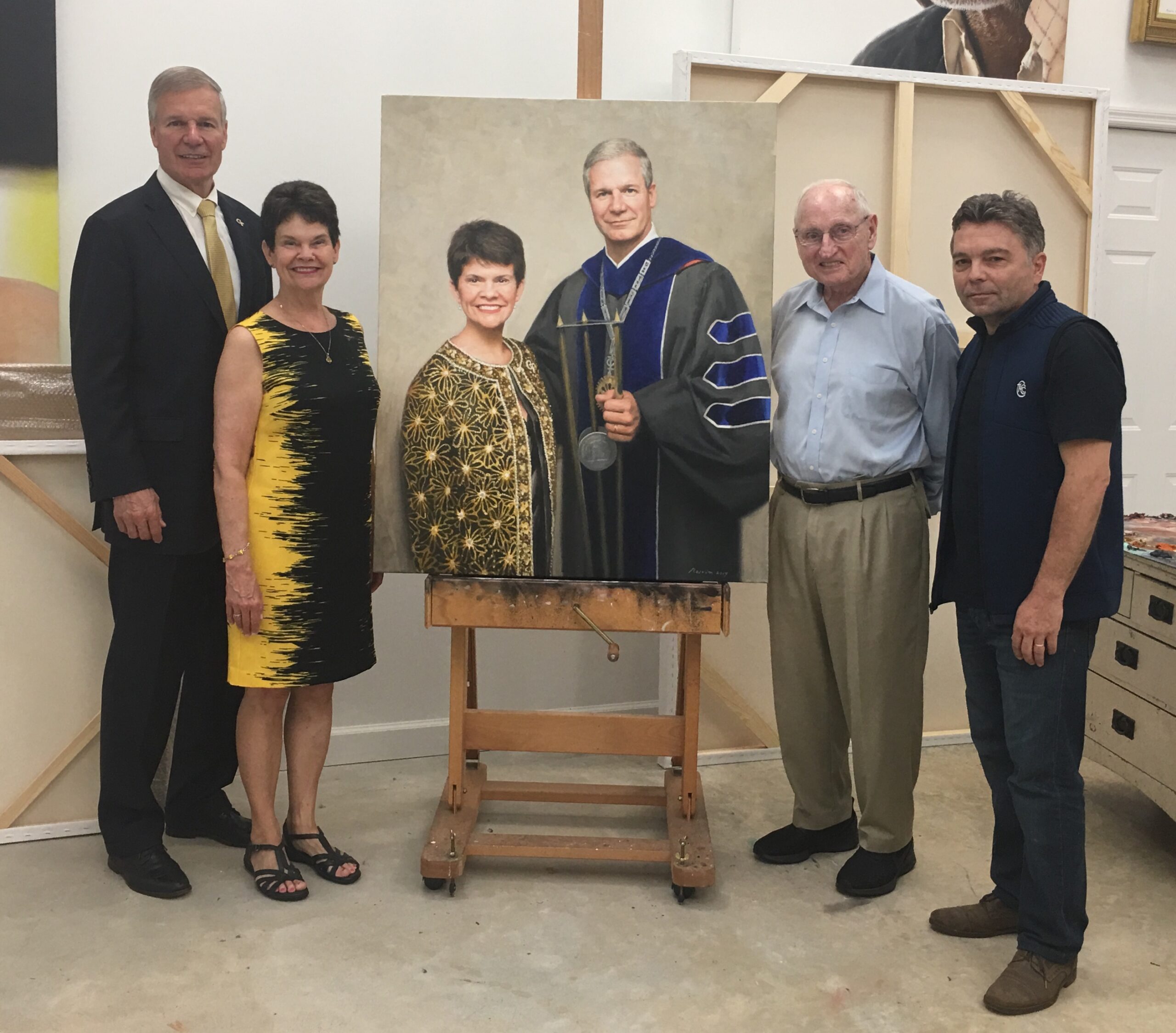 Portrait of Bud Peterson, President of Georgia Tech, Painted by Atlanta Portrait Painter Ross Rossin